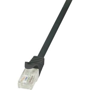 LogiLink CP2013U RJ45 Netwerkkabel, patchkabel CAT 6 U/UTP 0.25 m Zwart Snagless 1 stuk(s)