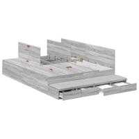 vidaXL Opslagbedframe Grijs Sonoma 160x200 cm