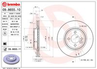 Remschijf BREMBO, Remschijftype: Binnen geventileerd, u.a. für Mini - thumbnail