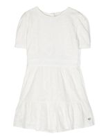 Michael Kors Kids robe brodée à volants - Blanc