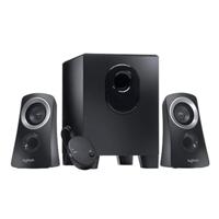 Logitech Z313 2.1 Multimedia Speaker Systeem met Subwoofer, Full Range Audio, 50 Watt Piekvermogen, Diepe Bas, 3.5 mm Audio Input, PC/PS4/Xbox/TV/Smartphone/Tablet/Muziekspeler - Zwart