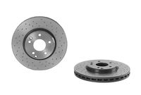 Remschijf BREMBO XTRA LINE BREMBO, Remschijftype: Geperforeerd / Geventileerd, u.a. für Mercedes-Benz