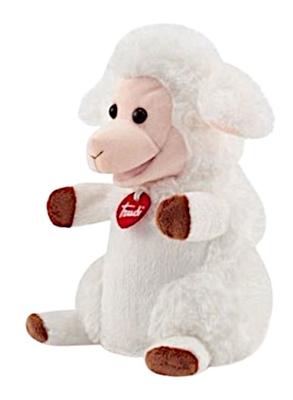 Trudi handpop Schaap 24 cm pluche wit