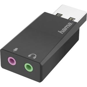 Hama 00200323 tussenstuk voor kabels USB 2x3.5 mm Zwart