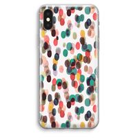 Tropical Dots: iPhone XS Max Transparant Hoesje - thumbnail