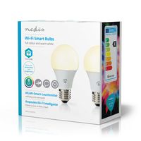 Nedis WIFILC21WTE27 Wi-fi Smart Led-lampen Full-colour En Warm-wit E27 2-pack - thumbnail