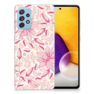 Samsung Galaxy A72 TPU Case Pink Flowers