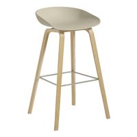 HAY About A Stool AAS 32 Barkruk Naturel Gelakt 64 cm Pastel Groen