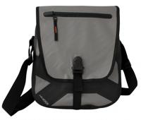 Khodi schoudertas Reporter 35 x 30 cm polyester zwart/grijs