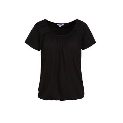 Yest basic top Yona met plooien zwart