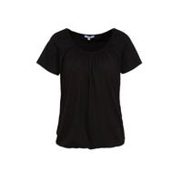 Yest basic top Yona met plooien zwart