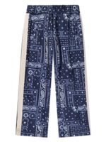 Palm Angels Kids pantalon droit à imprimé bandana - Bleu