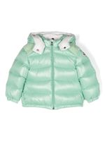 Moncler Enfant doudoune à logo imprimé - Vert - thumbnail