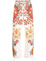 ETRO pantalon de jogging à fleurs - Blanc - thumbnail