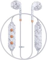 Happy Plugs Draadloze II hoofdtelefoon, draadloze Bluetooth met inline afstandsbediening en microfoon, wit marmer