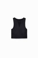 Korte elastische sporttop - BLACK - XS - thumbnail