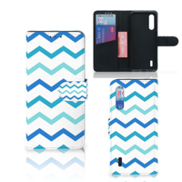 Xiaomi Mi 9 Lite Telefoon Hoesje Zigzag Blauw