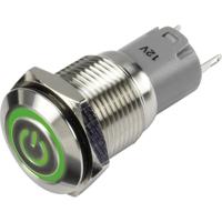 TRU COMPONENTS 1303025 LAS2GQF-11ZET/G/12V/S/P Drukschakelaar 48 V/DC 2 A 1x aan/aan Continu Groen IP65 1 stuk(s)