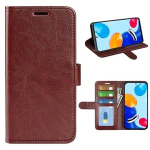 Xiaomi Redmi Note 11/11S Wallet Case met Magnetische Sluiting - Bruin