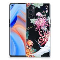 OPPO Reno4 Pro 5G TPU Hoesje Bird Flowers