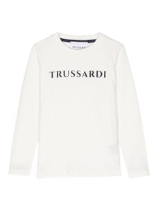 TRUSSARDI JUNIOR t-shirt en coton à logo imprimé - Blanc