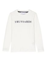 TRUSSARDI JUNIOR t-shirt en coton à logo imprimé - Blanc