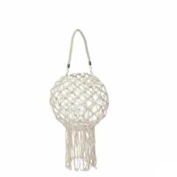 Gift Decor Kandelaar macramé wit katoen 26 x 66 x 26 cm (4 stuks)
