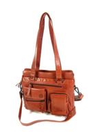 Stoere 1 vaks damestas schoudertas cognac