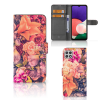 Samsung Galaxy A22 5G Hoesje Bosje Bloemen - thumbnail