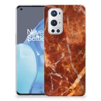 OnePlus 9 Pro TPU Siliconen Hoesje Marmer Bruin