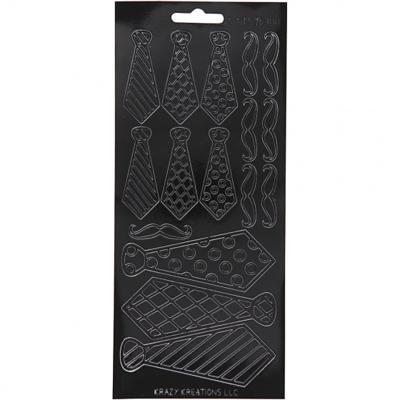 Creotime stickers zwart stropdassen patroon Creotime stickers zwart stropdassen patroon