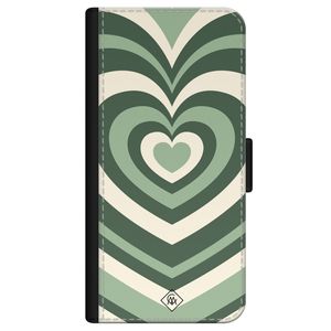 iPhone 12 mini flipcase - Hart swirl groen