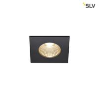 SLV Vierkante inbouwspot Patta 8cm - 7,3w - 1800-3000K zwart 1002101