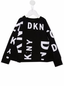 Dkny Kids sweat volanté à logo imprimé - Noir