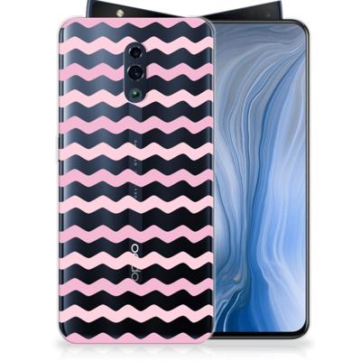 OPPO Reno TPU bumper Waves Roze OPPO Reno TPU bumper Waves Roze