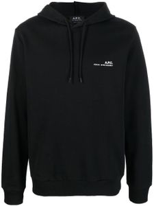 A.P.C. hoodie à logo Item imprimé - Noir