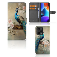 Telefoonhoesje met Pasjes voor Xiaomi Redmi Note 12 Pro Plus Vintage Pauwen