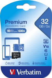 Verbatim Premium microSDHC-kaart 32 GB Class 10