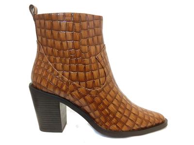 Bruine SPM Laarsjes Lock Boot Croco