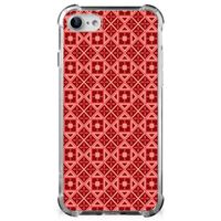 iPhone SE 2022/2020 | iPhone 8/7 Doorzichtige Silicone Hoesje Batik Rood