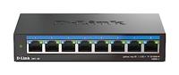 D-Link DMS-108 8-Port Multi-Gigabit Unmanaged Desktop Switch met acht 2.5G, Fanless, Low Profile, Compact, Metalen behuizing, QoS, Plug & Play