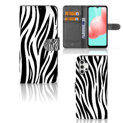 Samsung Galaxy A32 5G Telefoonhoesje met Pasjes Zebra Samsung Galaxy A32 5G Telefoonhoesje met Pasjes Zebra