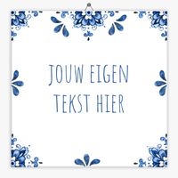 Delfts Blauw tegeltje waterverf