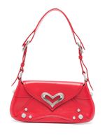 PINKO sac porté épaule à ornements en cristal - Rouge