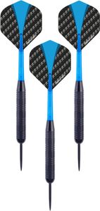 Longfield darts Steeltip Dartpijl Set 23 gram Zwart/Blauw 3 stuks