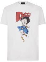 DSQUARED2 t-shirt en coton à imprimé graphique - Blanc