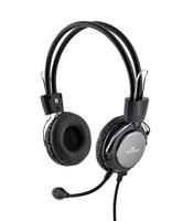 BlueStork MC201 Headset voor PC - Hoofdtelefoon met flexibele microfoon met ruisonderdrukking - PC-headset met 3,5 mm jackstekker compatibel met Windows/Mac/Smartphones