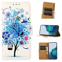 Nokia G42 Glam Series Portemonnee Hoesje - Bloeiende Boom / Blauw