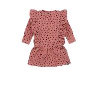 Babystyling jurk met stippen roze