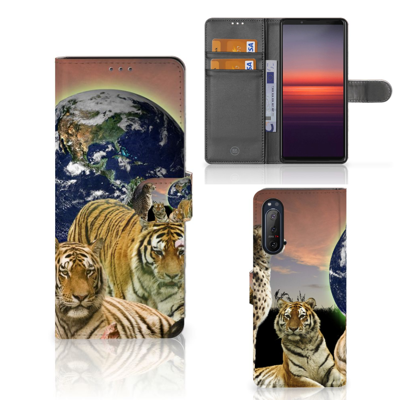 Sony Xperia 5II Telefoonhoesje met Pasjes Roofdieren